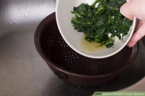 A bowl of food with broccoli, with Spinach and Se