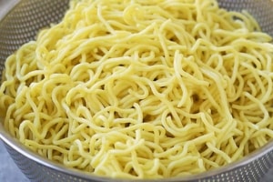 A bowl filled with pasta, with Noodle